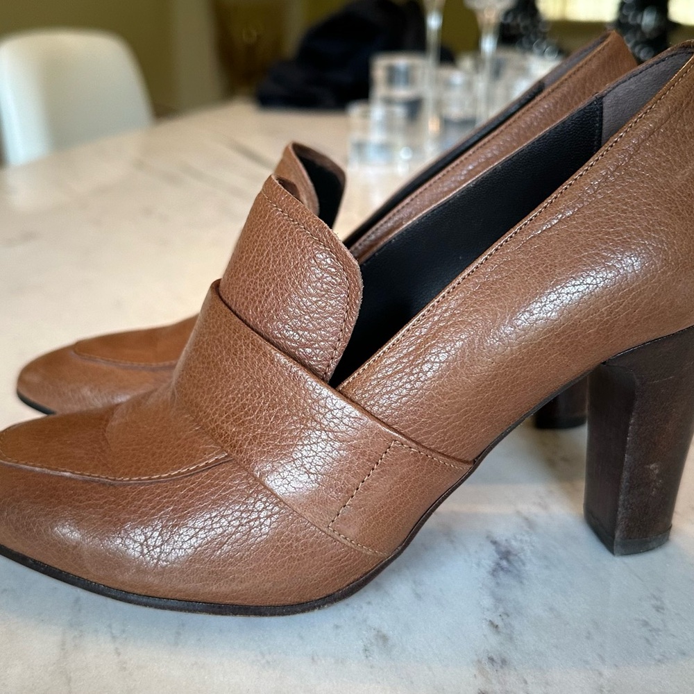 Quality Brown Leather Women's Heels